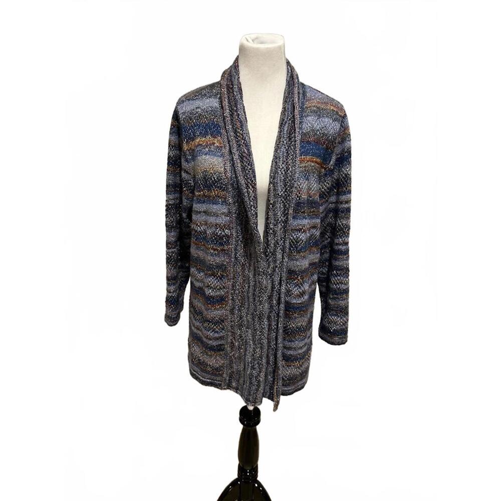 Alfred Dunner Open Knit Cardigan Casual Grandmacore Fall Comfy US Sz‎ 1x